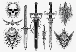 13 and sword tattoo idea