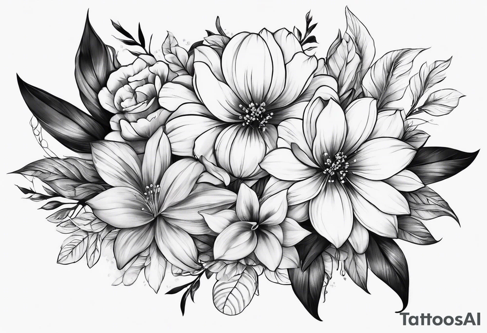 Floral Space Spine Tattoo tattoo idea