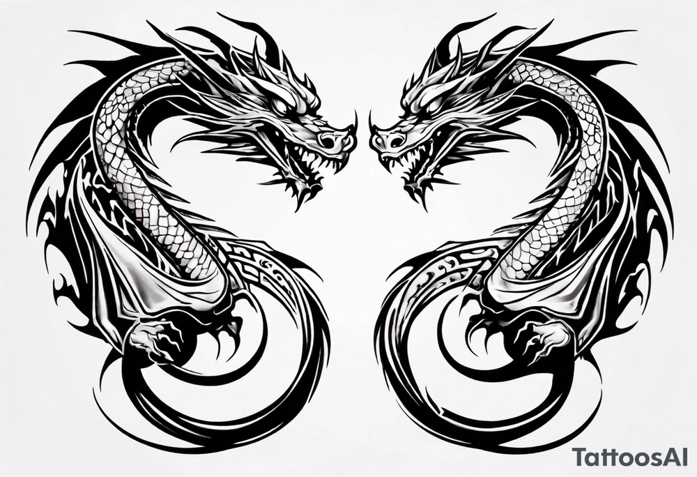Two Dragons, Yin Yang tattoo idea