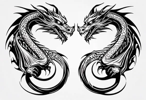 Two Dragons, Yin Yang tattoo idea
