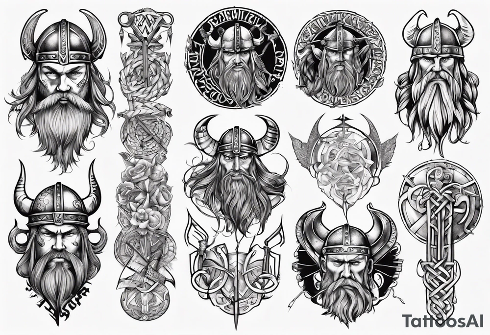 Viking full body tattoo idea