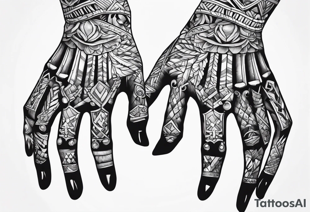 Skeleton of a hand tattoo idea