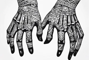 Skeleton of a hand tattoo idea