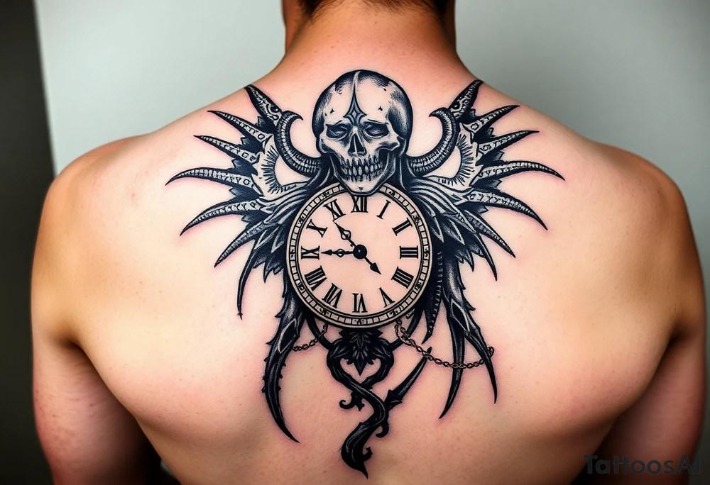 Shinigami with a clock tattoo idea