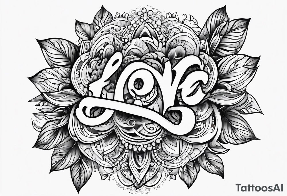 Love, source, abundance tattoo idea