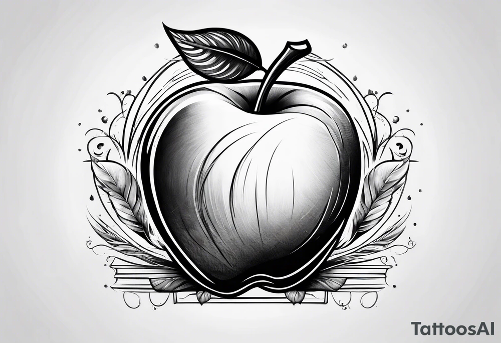Teacher Apple tattoo idea