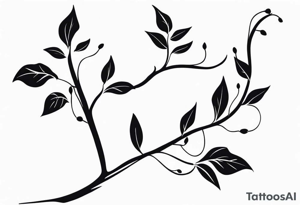 A rugged vine stem wrapping around tattoo idea