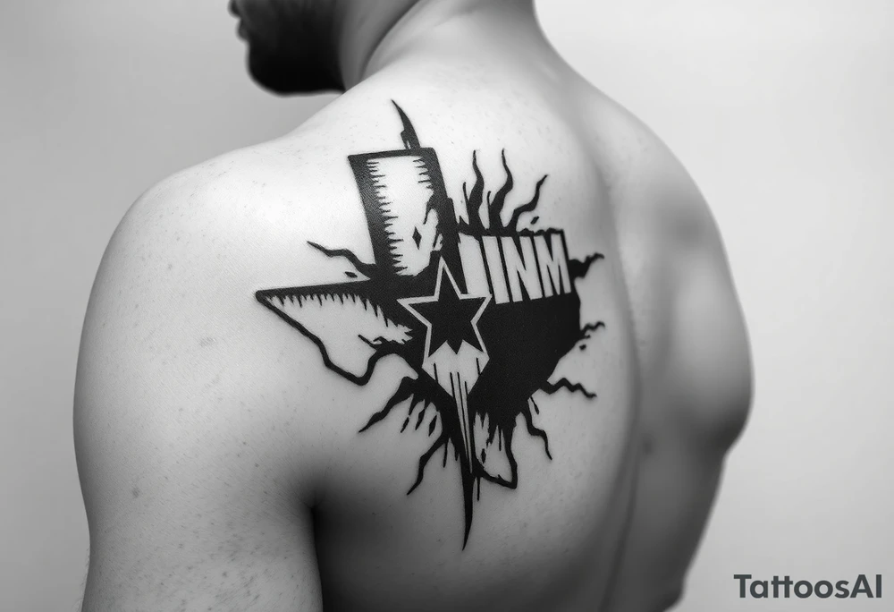 Tattoo for the top side of the forearm, black and gray, flash, theme nerd, hacker, Texas, molan labe It's already on the outside of the forearm not the top side so the top side is what we're covering Make me a badass stencil tattoo idea