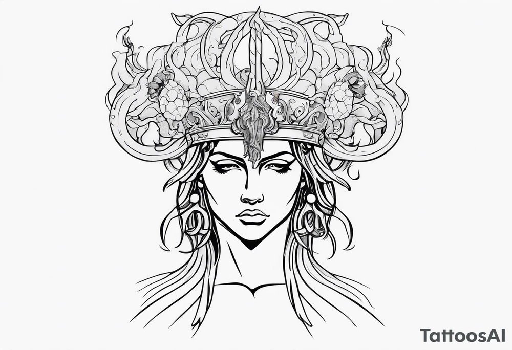 perseus holding medusas head tattoo idea