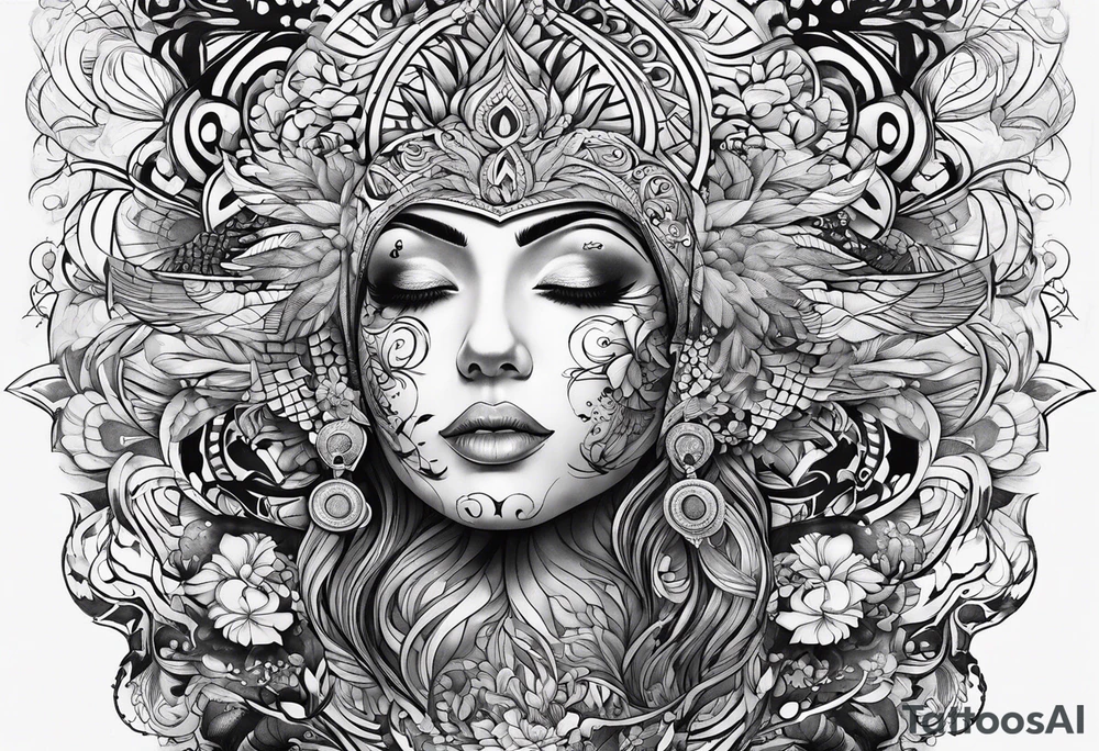 Masoud name design tattoo idea