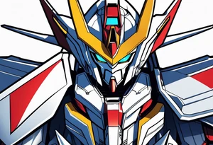 would like a gundamwing wing zero embedded with samurai background tattoo idea