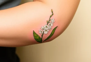 White flowering Lilly of the vally plantsl tattoo idea