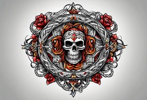 Rope knots twisting tattoo idea