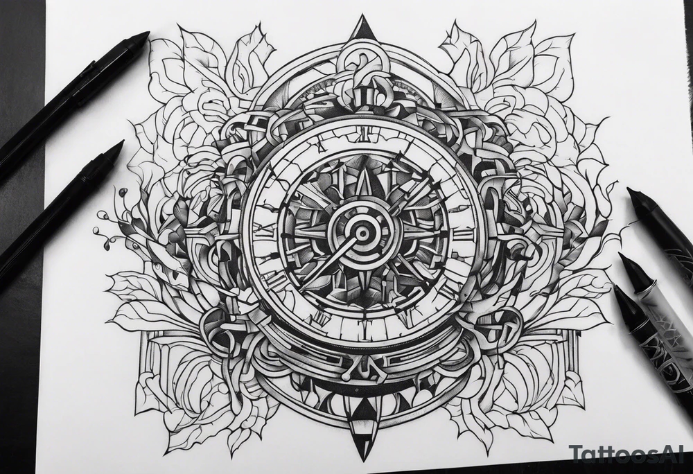 mechanical roots tattoo idea