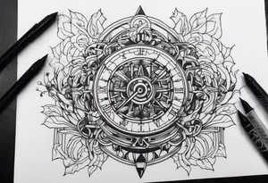 mechanical roots tattoo idea