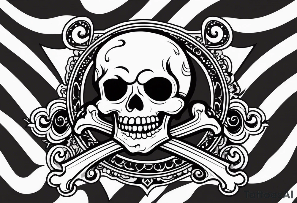 Skull and crossbones, pirate tattoo idea