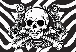 Skull and crossbones, pirate tattoo idea