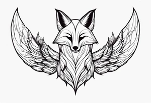Fox with wings tattoo idea