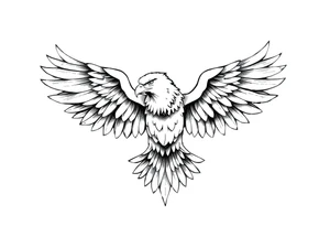 eagle spreading wings tattoo idea