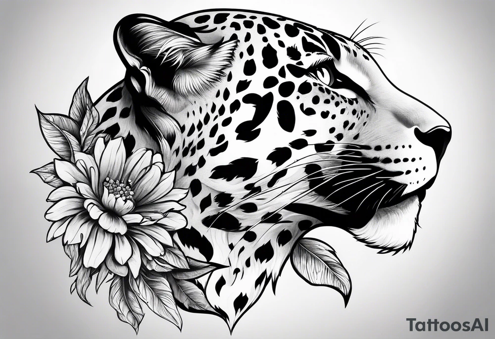 Side view of Jaguar tattoo idea