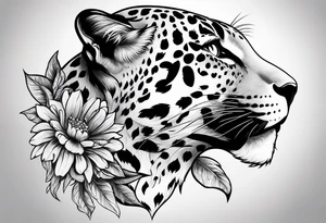 Side view of Jaguar tattoo idea