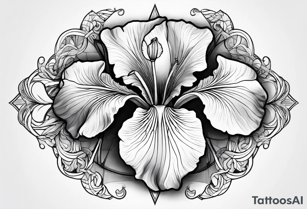 Iris Flower tattoo idea