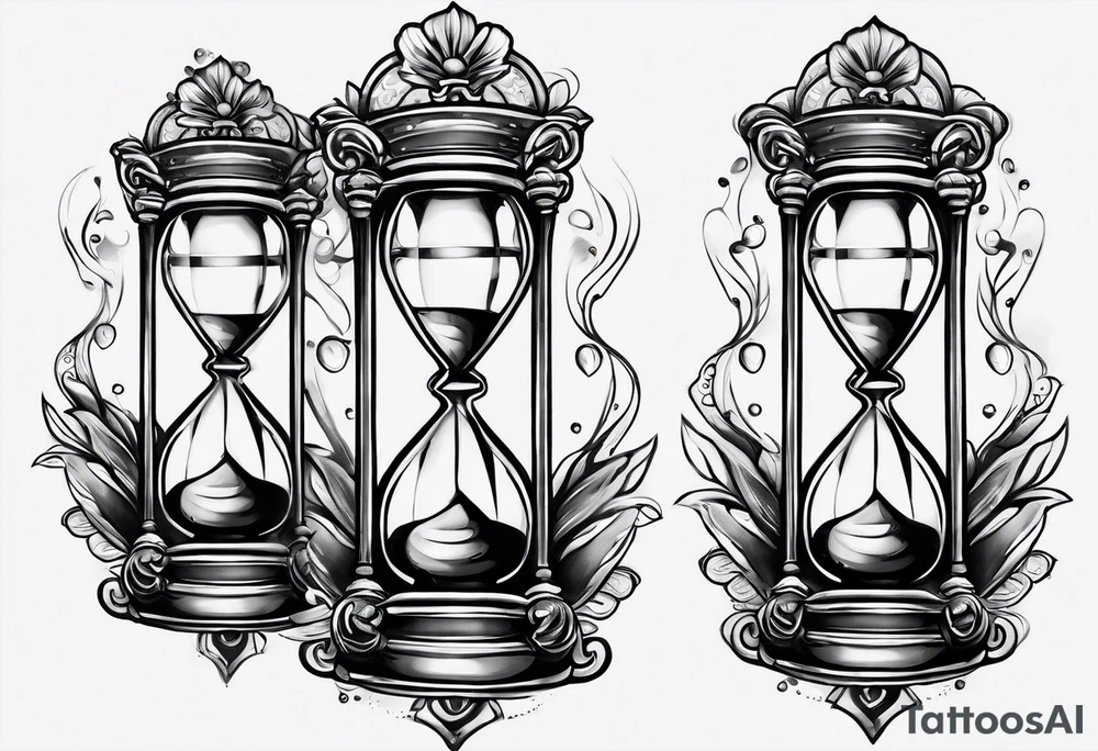 tattoo hour glass tattoo idea