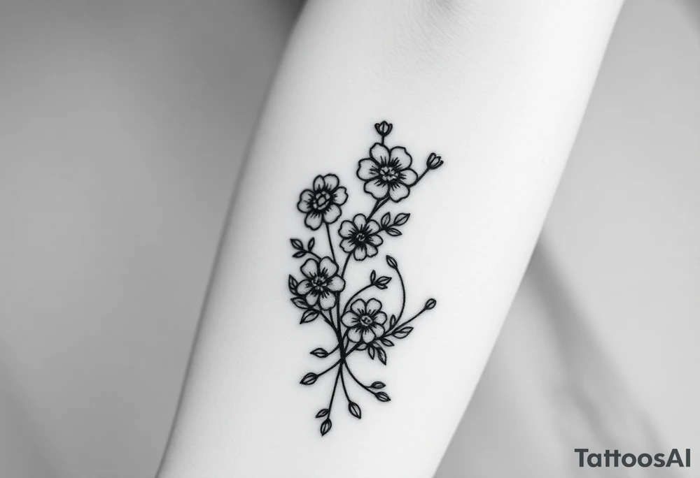 a creepy tattoo of a girls body but with flowers to represent growth tattoo idea