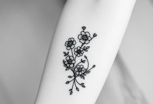 a creepy tattoo of a girls body but with flowers to represent growth tattoo idea