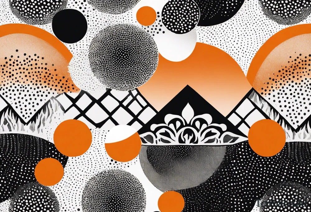 orange bonfire tattoo idea