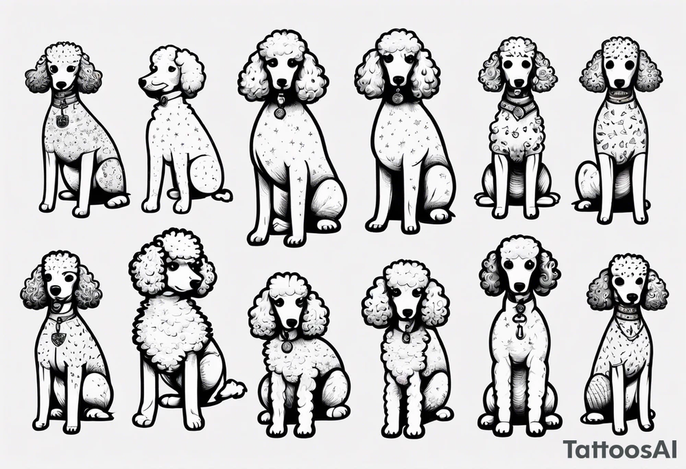 Poodle tattoo idea