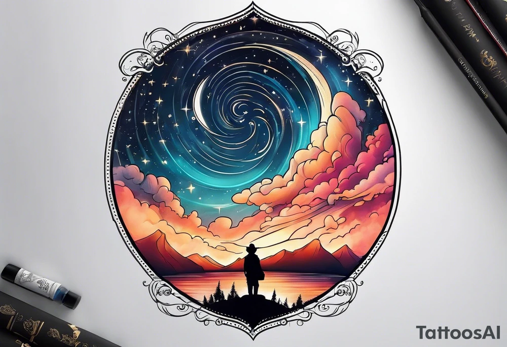 night sky tattoo idea