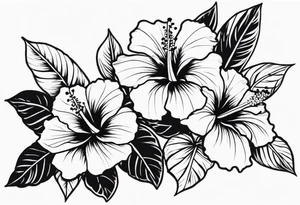 Hibiscus flowers tattoo idea