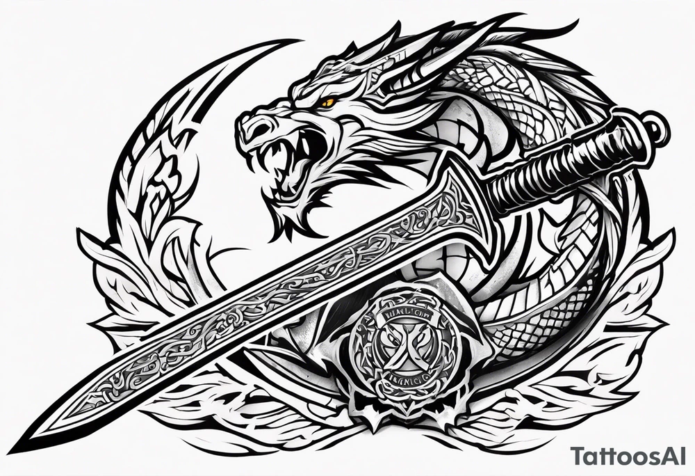Valhalla  warrior soldier  Sword axe
 Dragon tattoo idea
