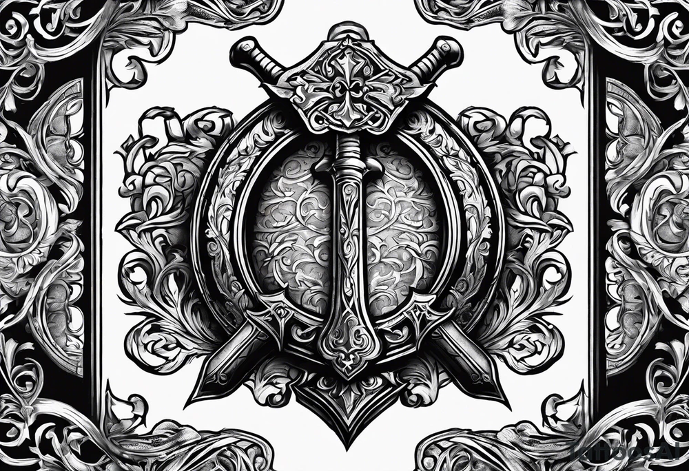 The symbol of Matthias a open Bible and a battle Axe tattoo idea
