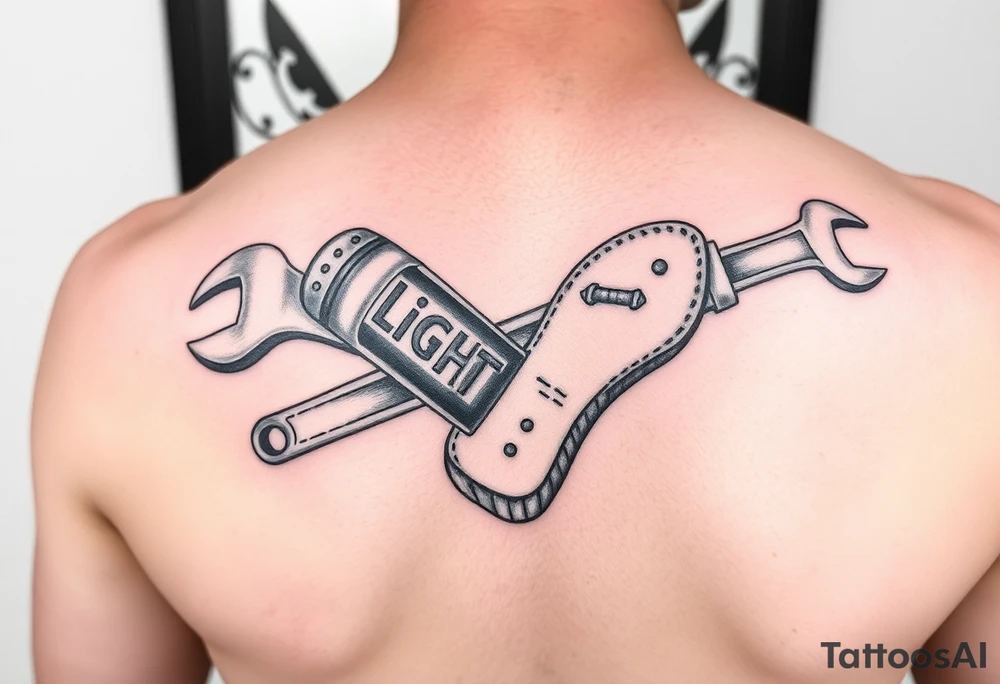 A cold bud light a flip flop a wrench in one memorial tattoo for a women tattoo idea