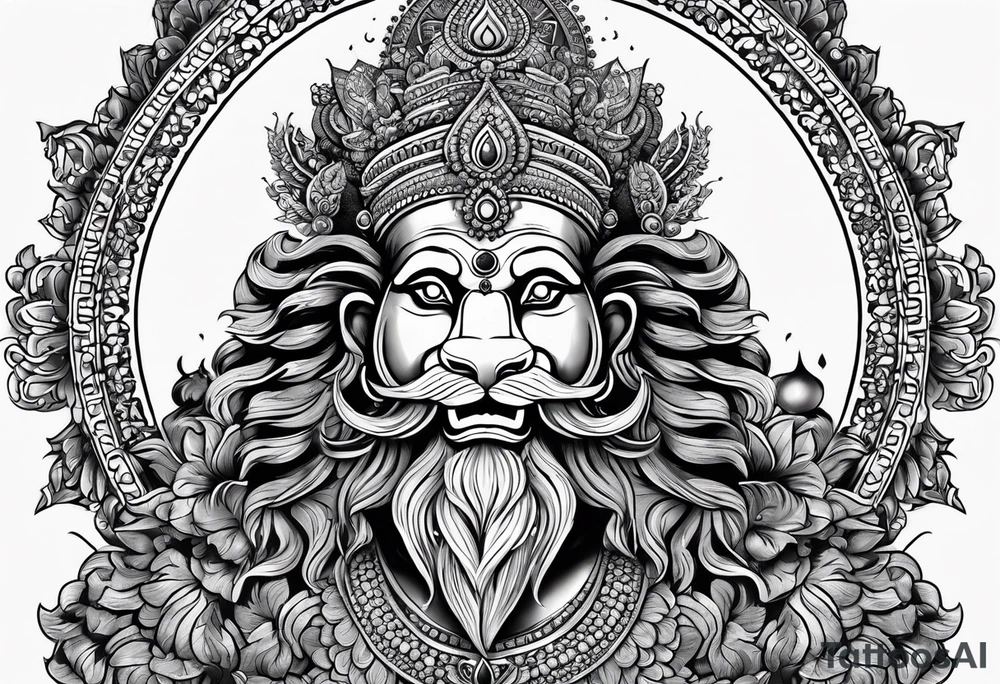 Laxmi Narasimha tattoo idea