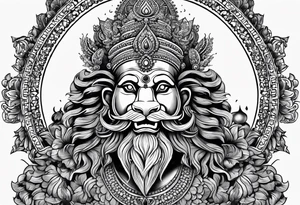 Laxmi Narasimha tattoo idea