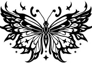 Butterfly’s and stars tattoo idea