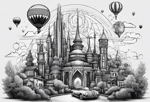 tomorrowland 2024 based onthe town Boom tattoo idea