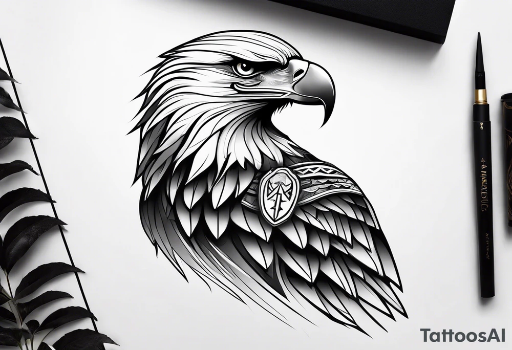 majestic eagle tattoo idea