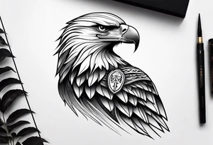 majestic eagle tattoo idea