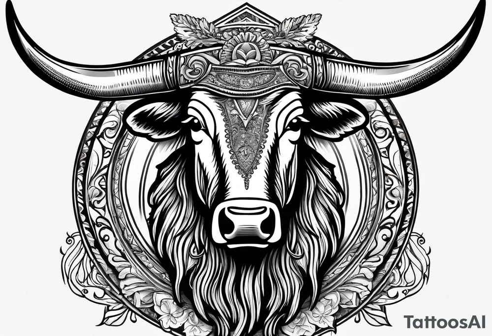 cybersigilism mean Longhorn with state of texas 
With “512” on top of the head tattoo idea