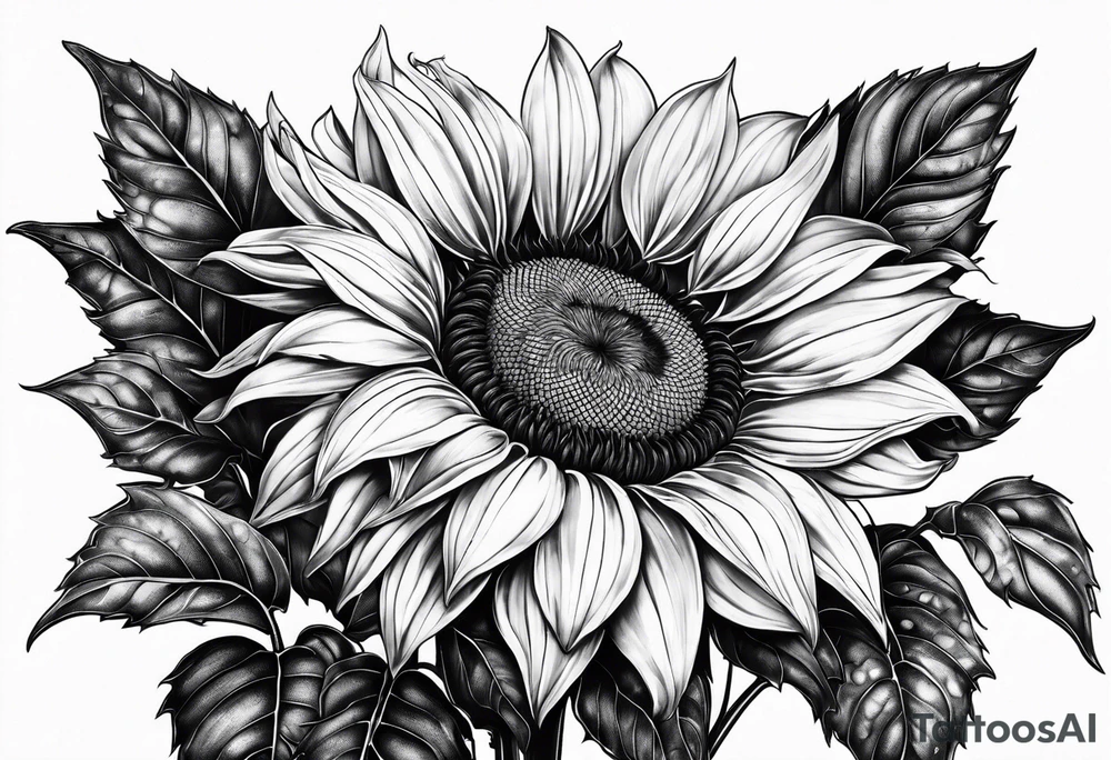 sunflower with the name "Gabriela" tattoo idea sunflower with the name "Gabriela" tattoo idea