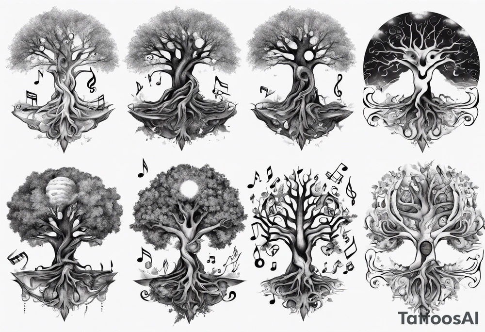 music tree tattoo idea