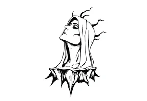 Ripped soul drowned in sorrow because of who they became tattoo idea