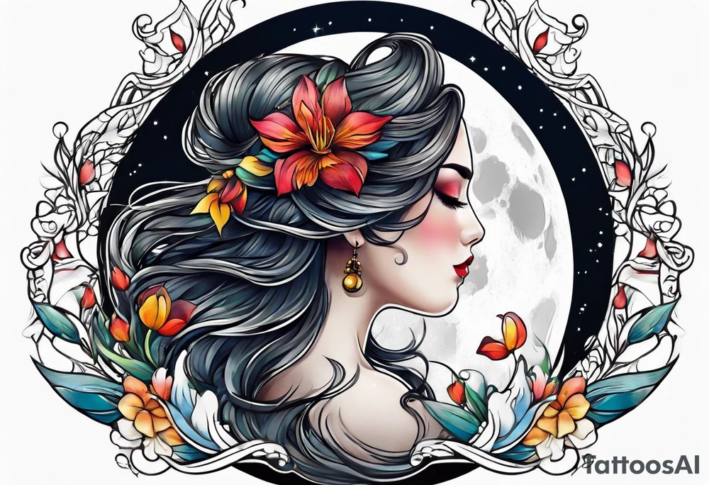 Half moon tattoo idea