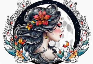 Half moon tattoo idea