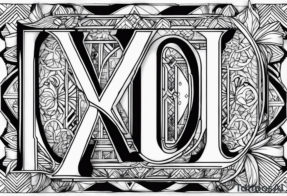 The letters KOTC tattoo idea