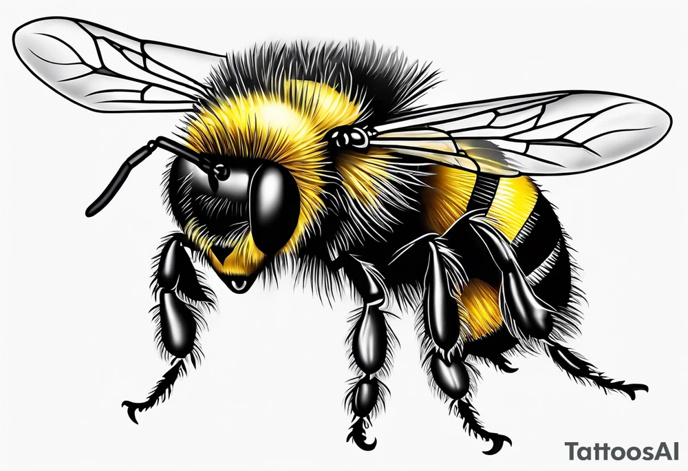 Small bee, not real tattoo idea